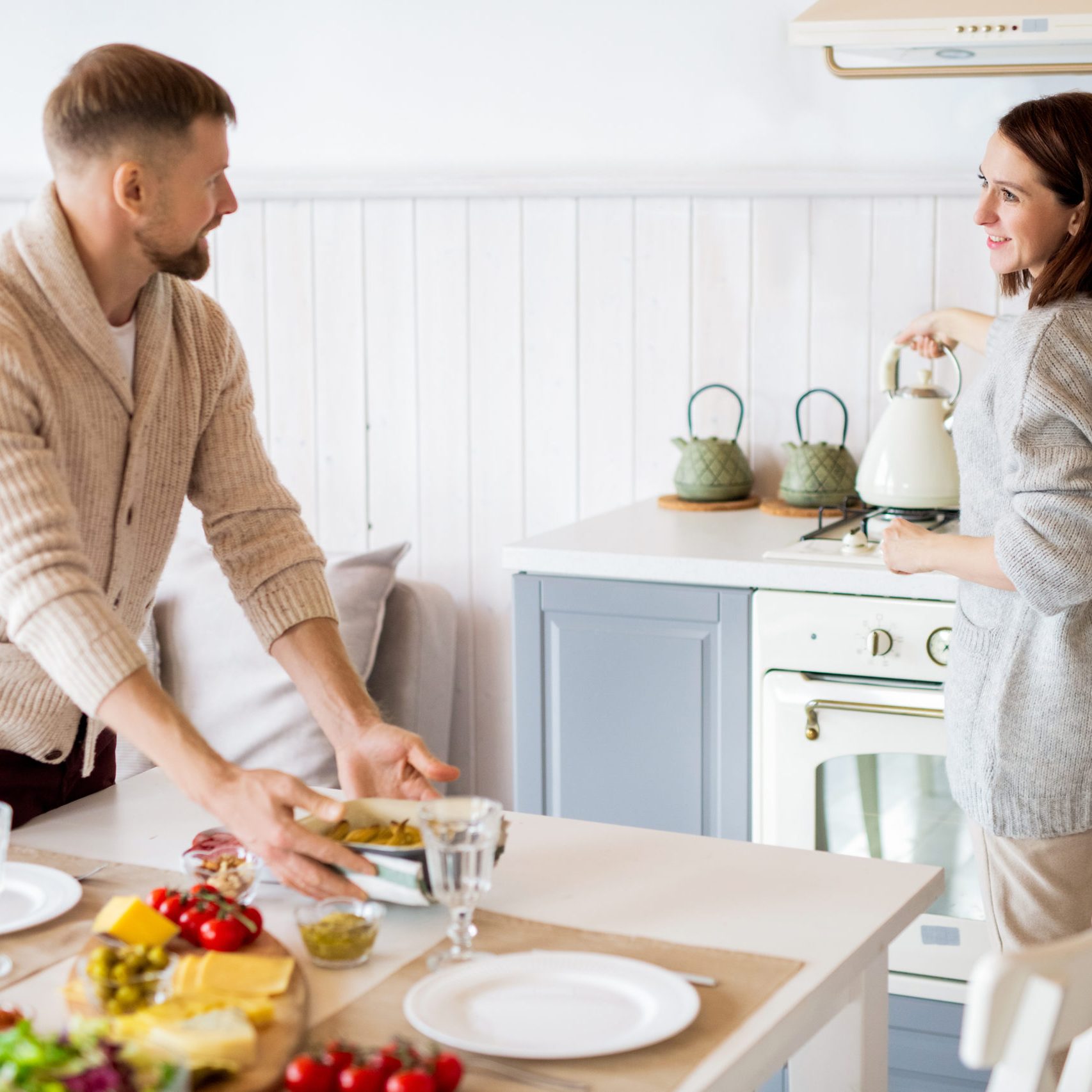 Couple Cooking Healthy Meal